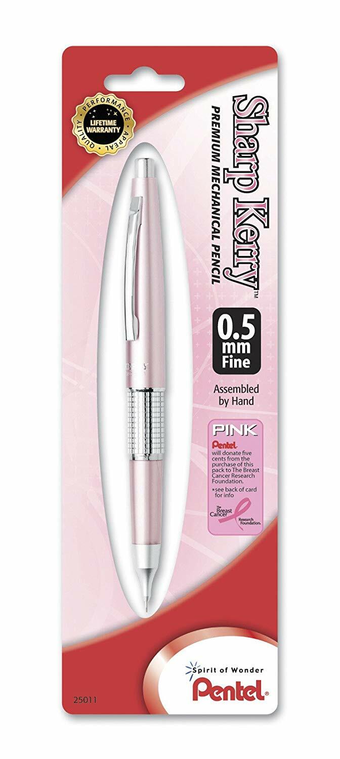 Pentel 10 - Elegant Automatic Pencil, .5mm, Glossy Metallic Pink NEW