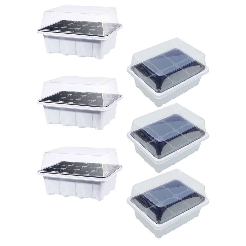 Multi Plastic Plant Starter Boxes for Home with Simple Structure Design 6 Pcs