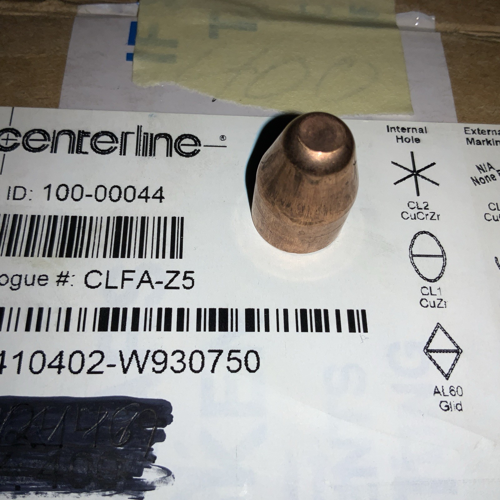 Centerline CLFA-Z5 Female Spot Welding Caps, New. (247)