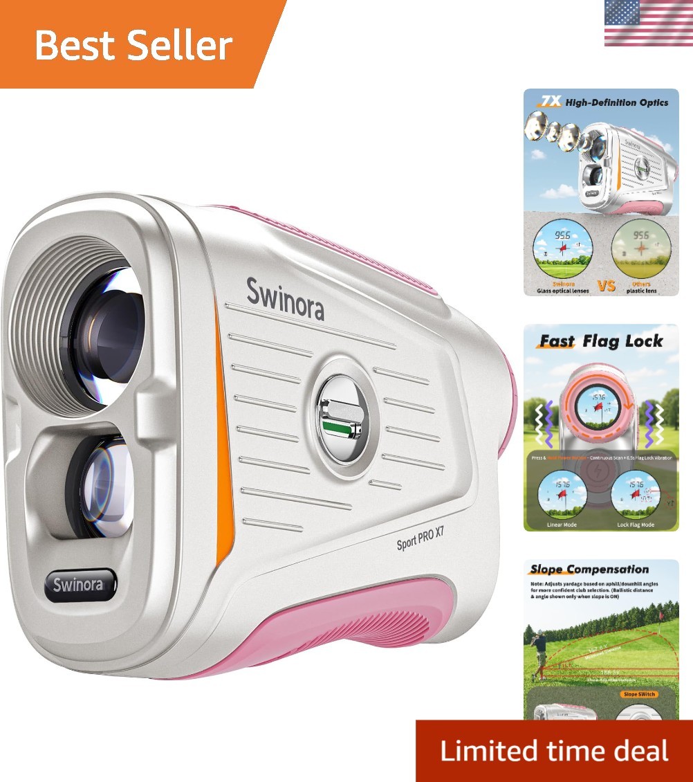 7X Magnetic Golf Rangefinder with Slope and Vibration Feedback - For All Golfers