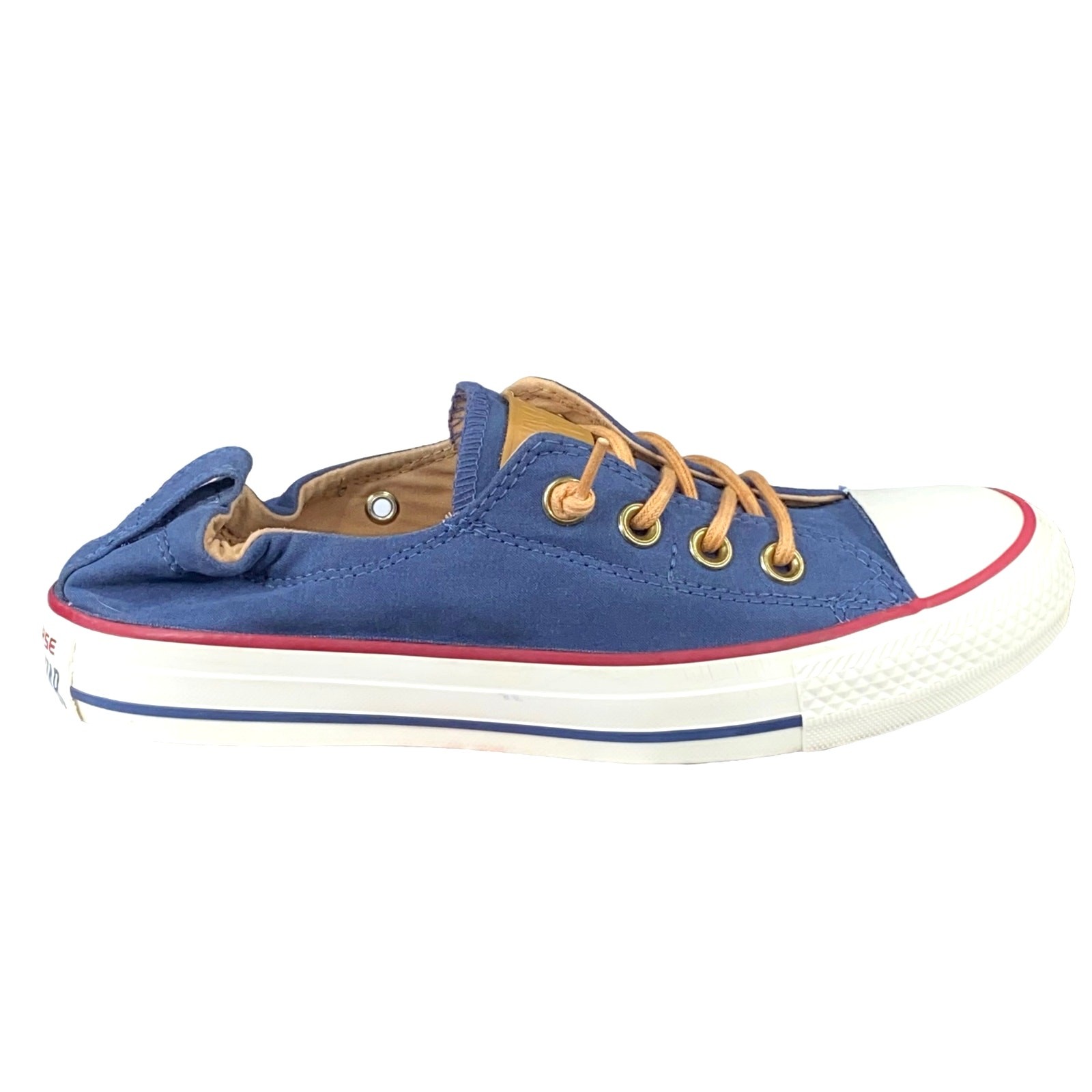 Converse Women's Shoreline Blue White Slip On Sneaker Size US 6