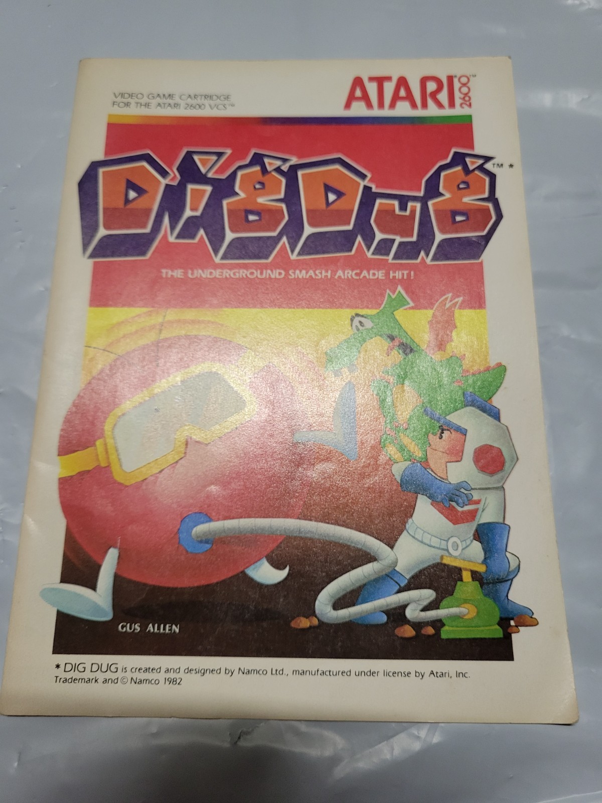 Dig Dug Manual Only Atari 2600