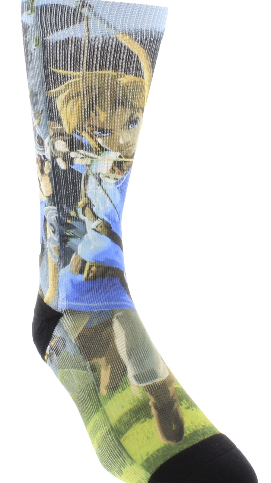 Bioworld Zelda: Breath Of The Wild Link Crew Socks W/ Helicase Sock Ring
