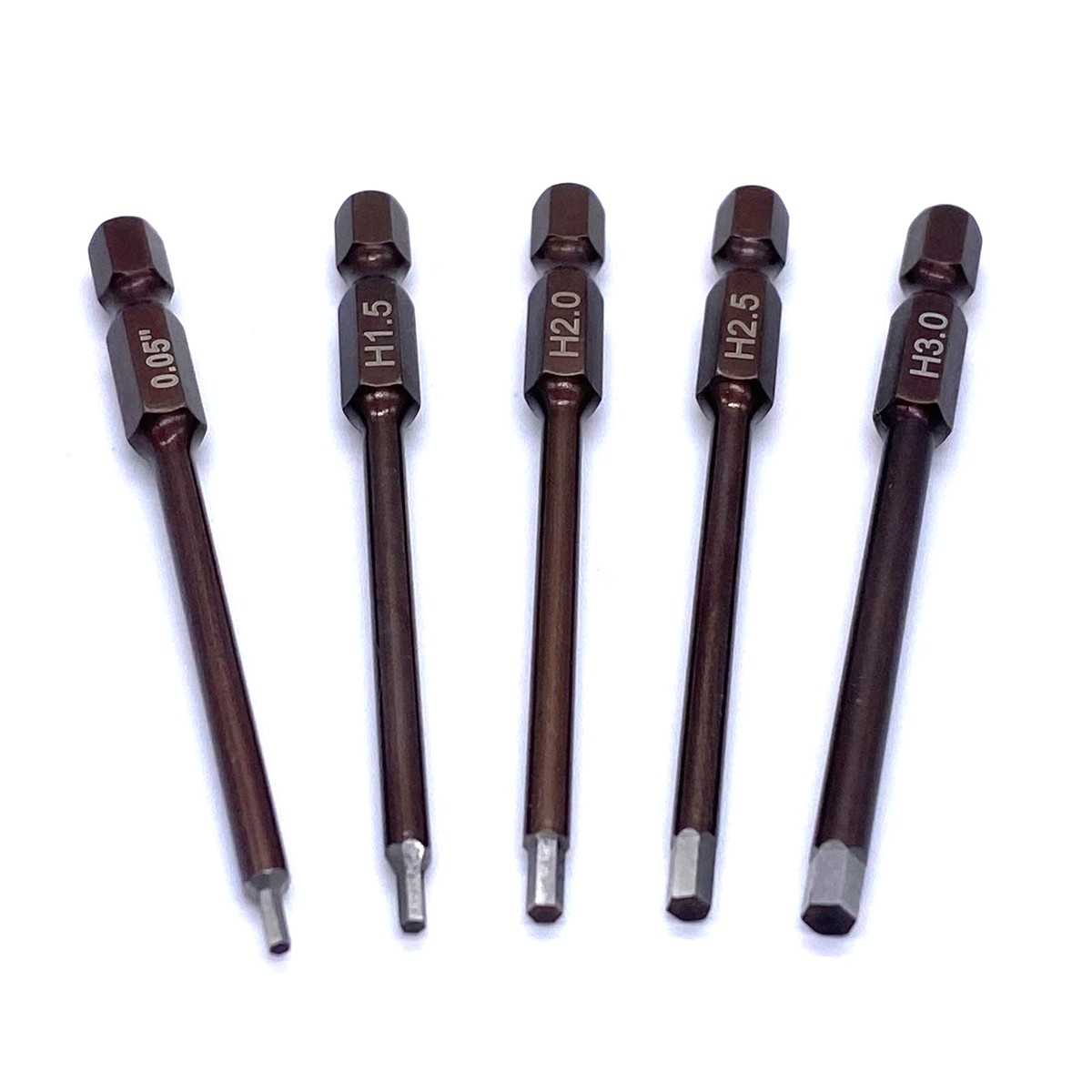 Reef's RC REEFS105 - Multi-tool Hex Bits (5pc), .05, 1.5, 2.0, 2.5, 3.0mm