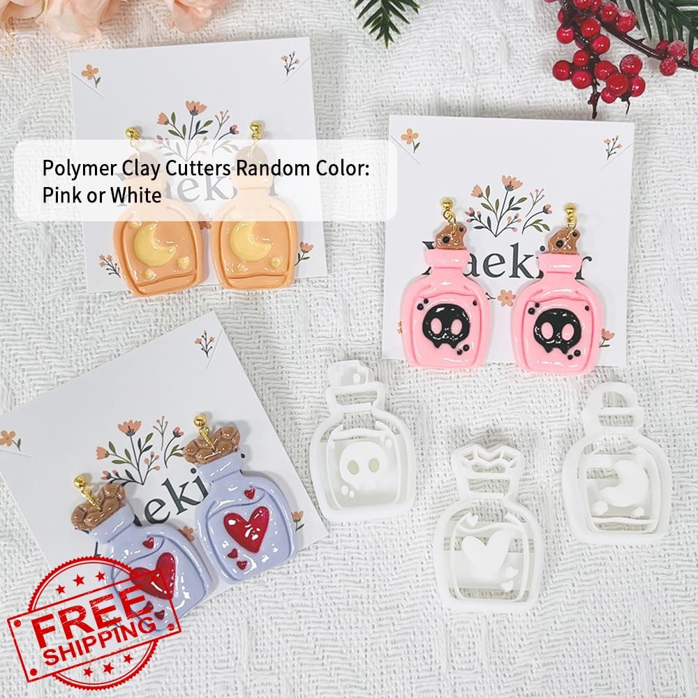 Xaekicr 3pc Magic Potion Clay Cutters Q color