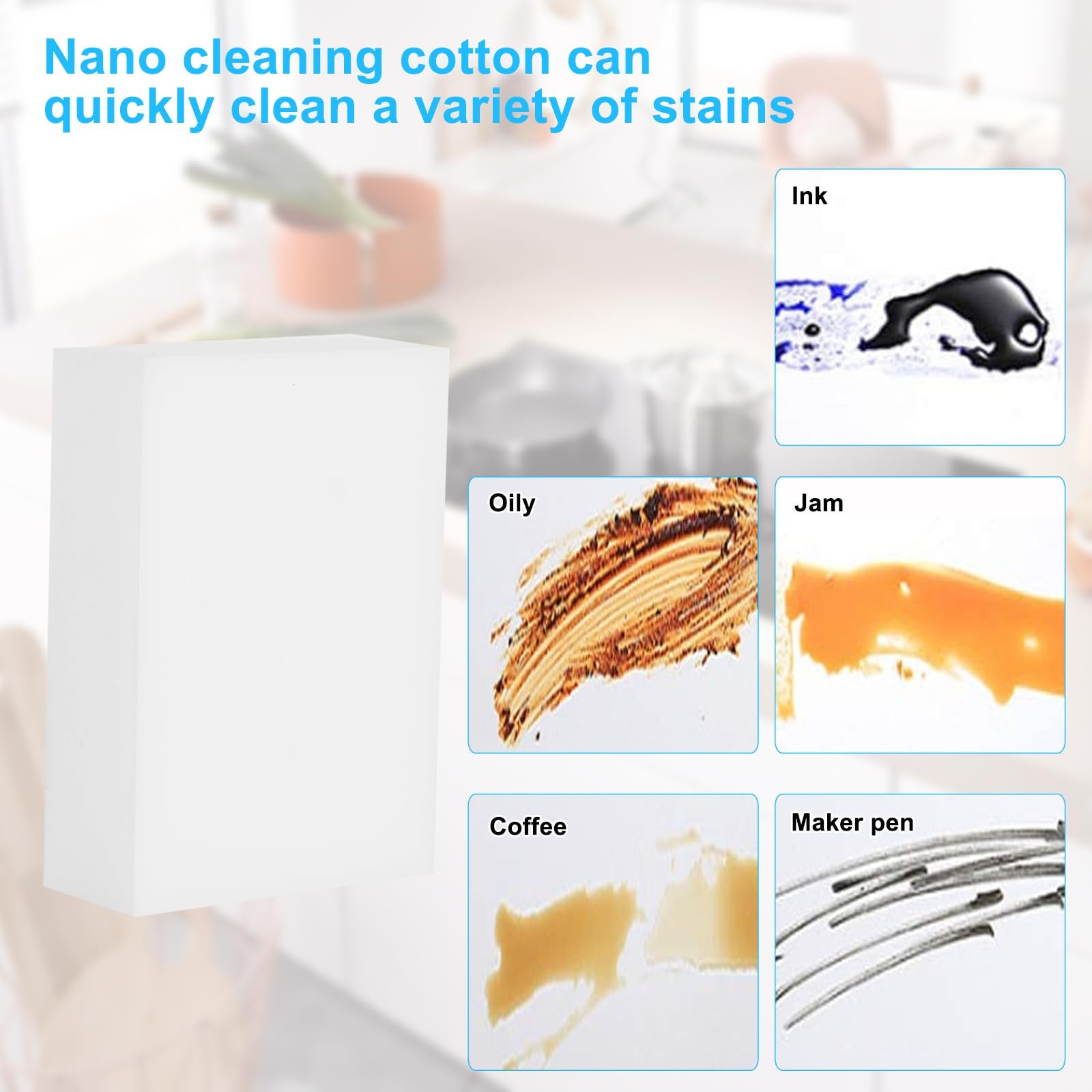 2X Density Magic Sponge Eraser,Multi-Functional Household Cleaning Kitchen Dish
