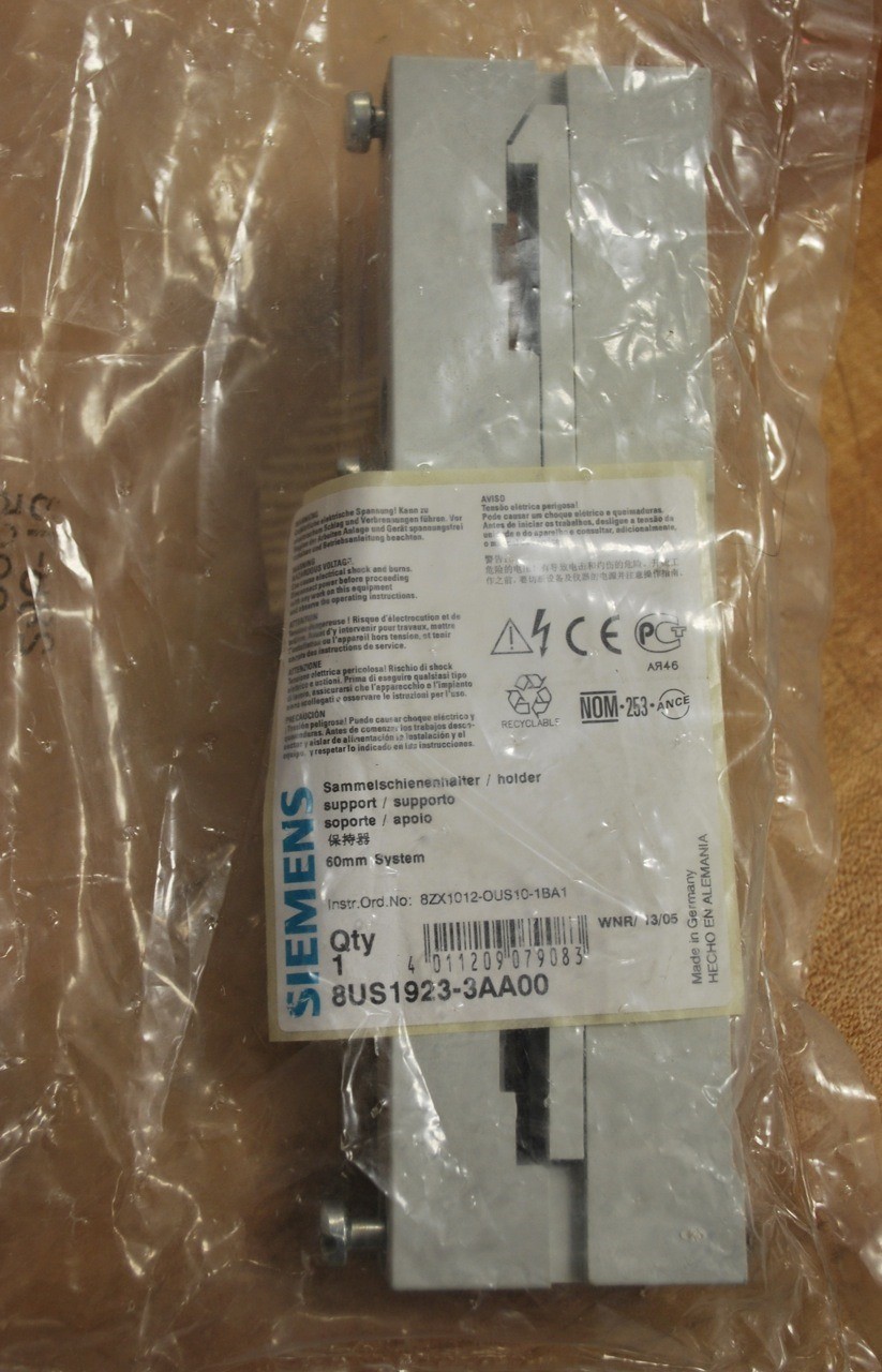 Siemens 8US1923-3AA00 Buss Bar Holder for 3 Bus Bars 60MM - 8US19233AA00 - NEW