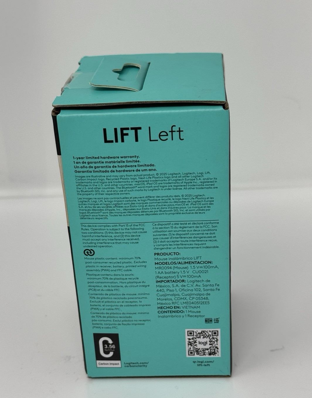 Logitech Lift LEFT Wireless Vertical Mouse Ergonomic Bluetooth Bolt - Graphite