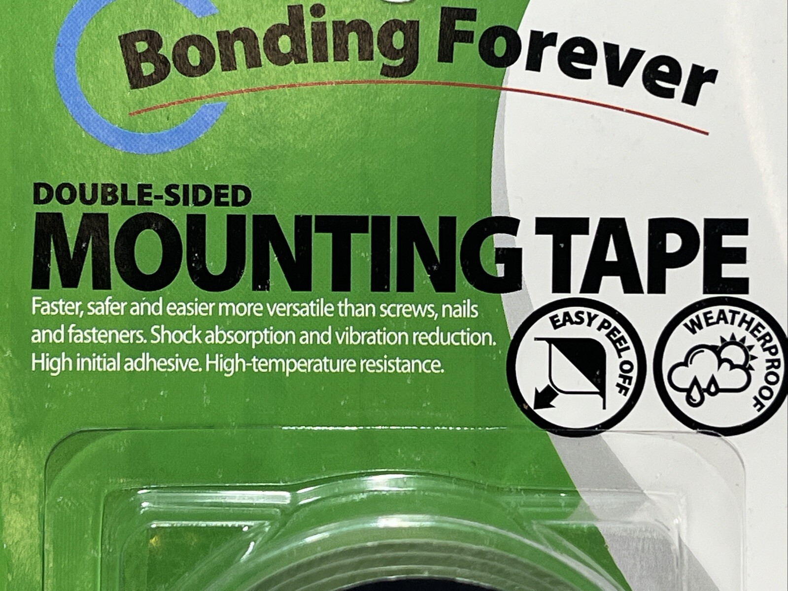 BondingForever Double Sided Mounting Tape.Holds 15 Lbs.Clear