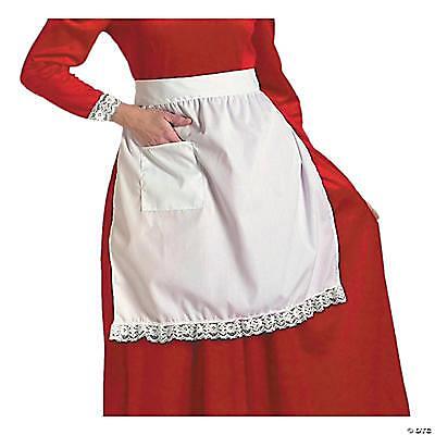 HALCO MRS SANTA CLAUS COTTON APRON MAID HOSTESS 50'S HOUSEWIFE COSTUME AE7151