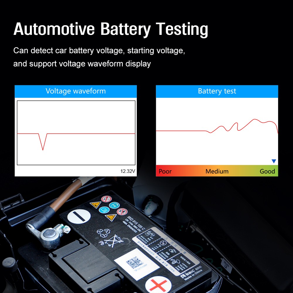 OBD2 Scanner Car Transmission Battery Deep Diagnostic Tool Code Reader Mode 6/8