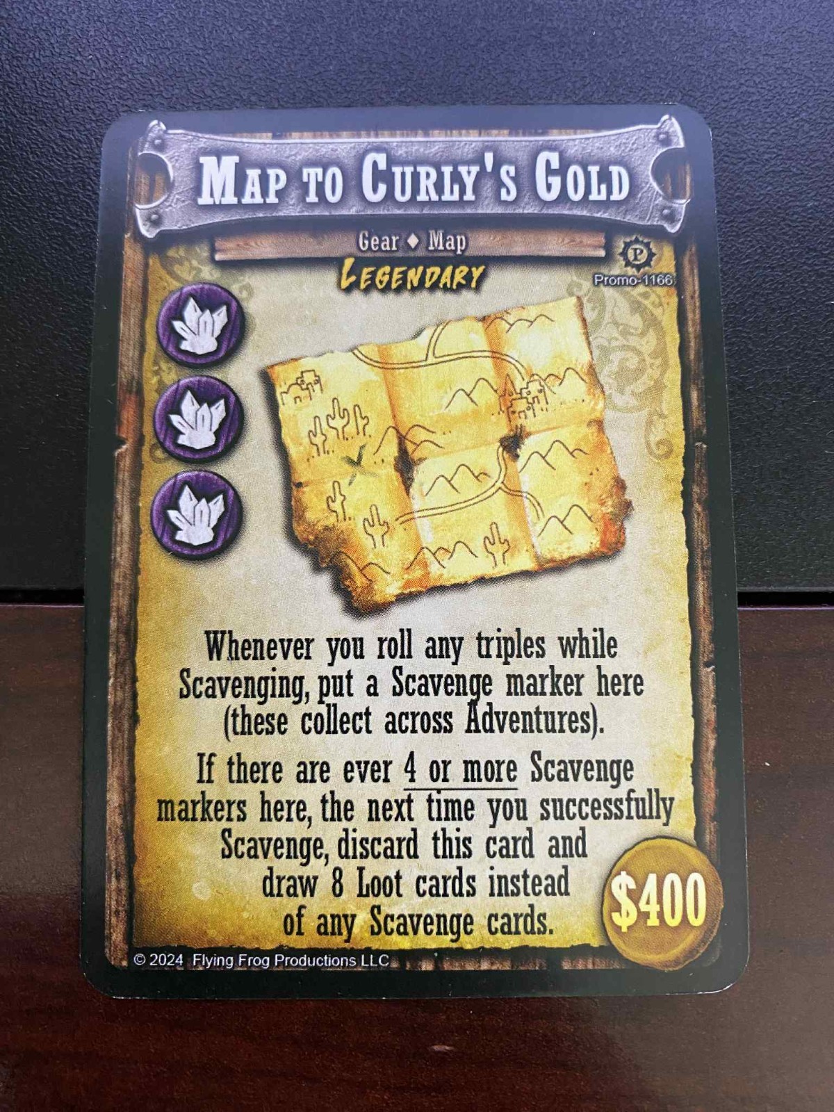 Shadows of Brimstone Map to Curly's Gold Promo Card ULTRA RARE DiceFest card