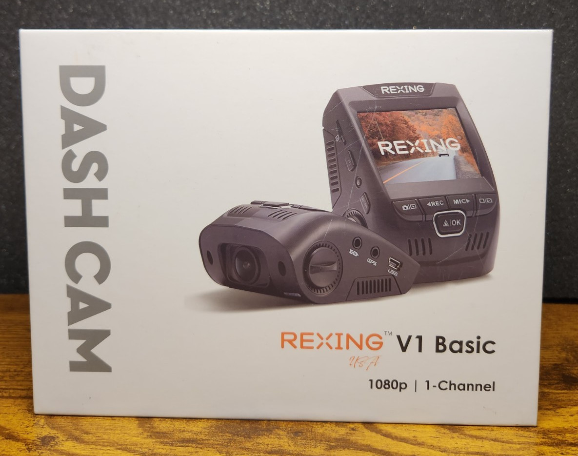 Rexing V1 Basic Dash Cam 1080p Car DVR Night Vision Open Box Tested Working