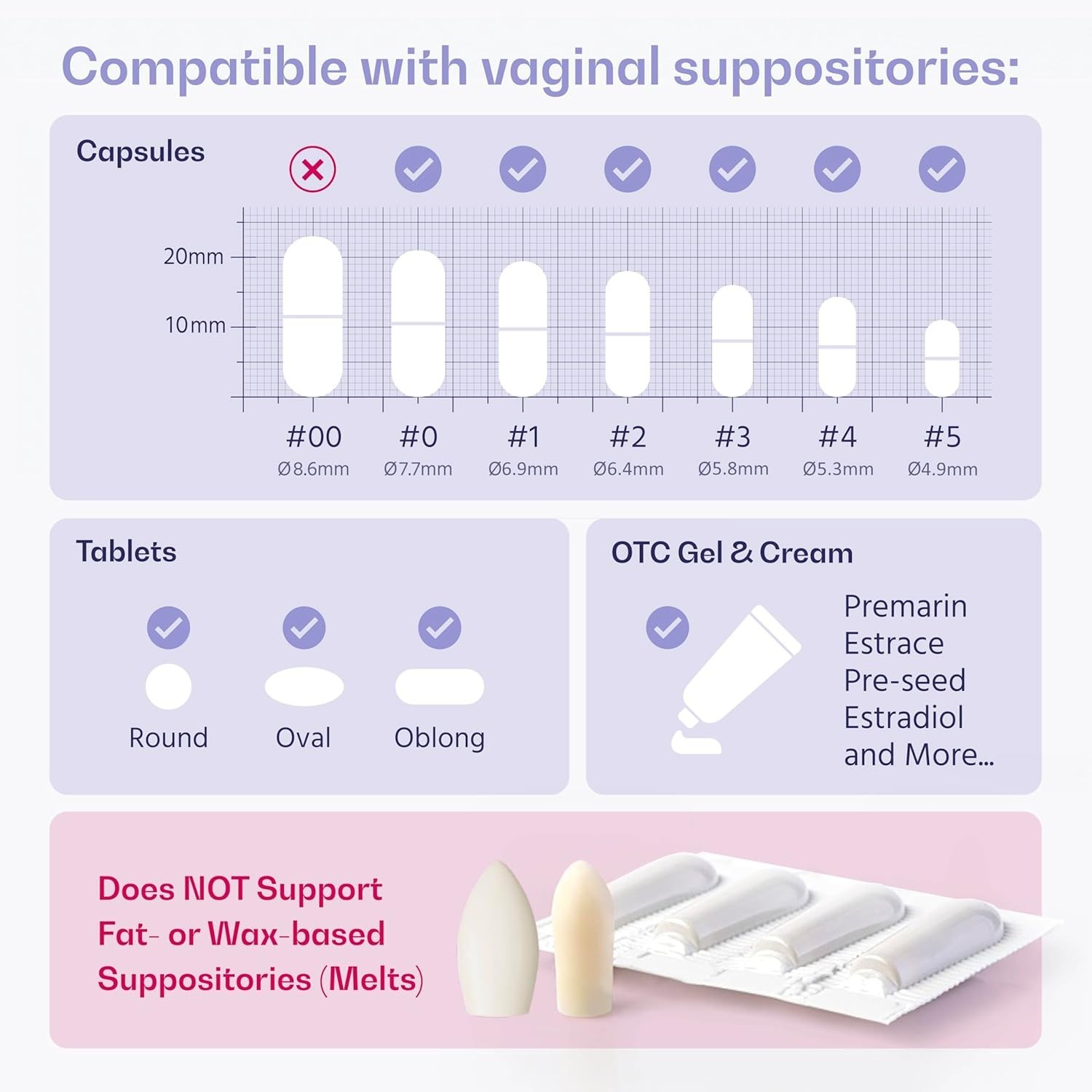 MaxComfort Universal Vaginal Rectal Suppository Applicator - Effortless Comfort