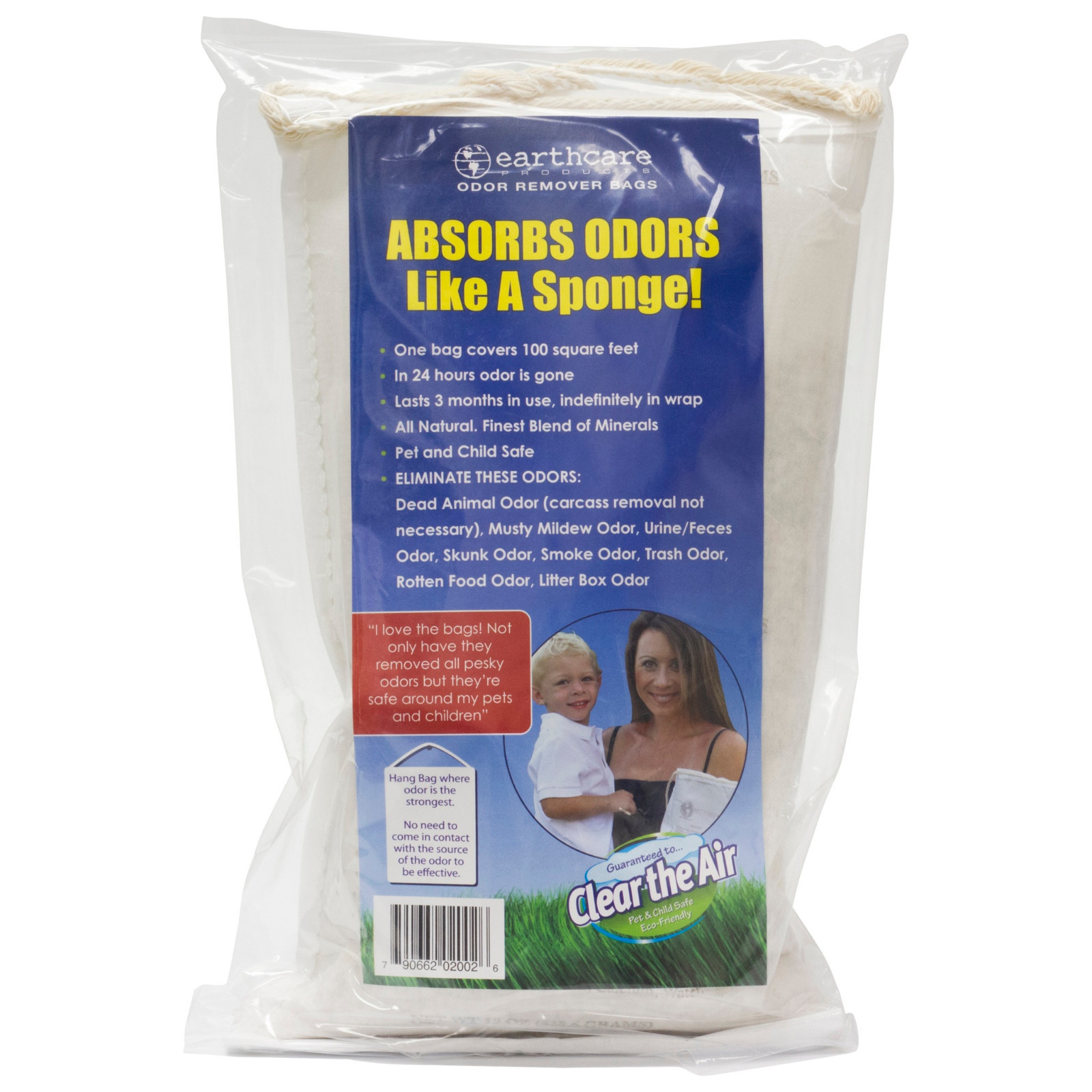 12 Earth Care Odor Remover Bags Removes Dead Animal Pet Odor Urine Smoke Odor
