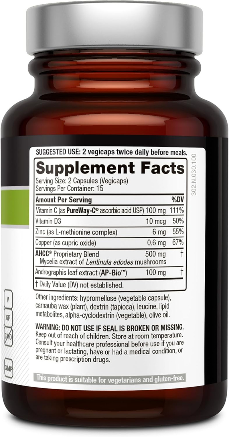Premium AHCC Complex – Immunocomplex Includes AHCC Mushroom Extract, Vitamin ...