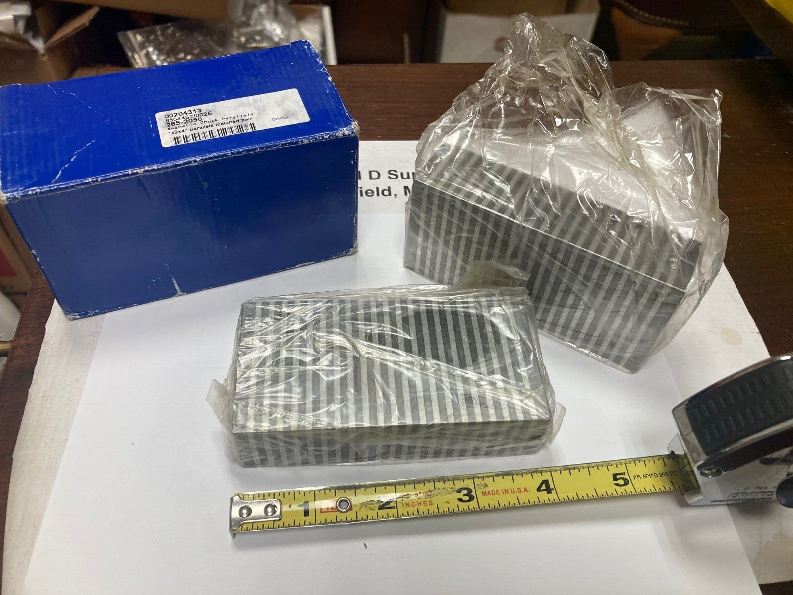 MSC Value Collection 285-2050, 4" Long x 1" High x 2" Thick, Aluminum Parallels