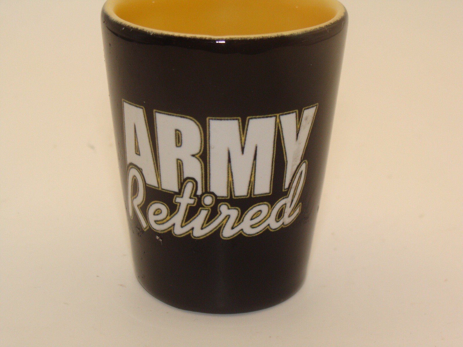 ARMY RETIREE ~ Shot Glass ~ 2.25” ~ VGC ~