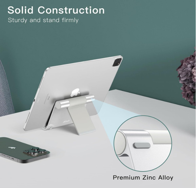 Tablet Stand, Adjustable Portable Desktop Holder, Foldable Dock