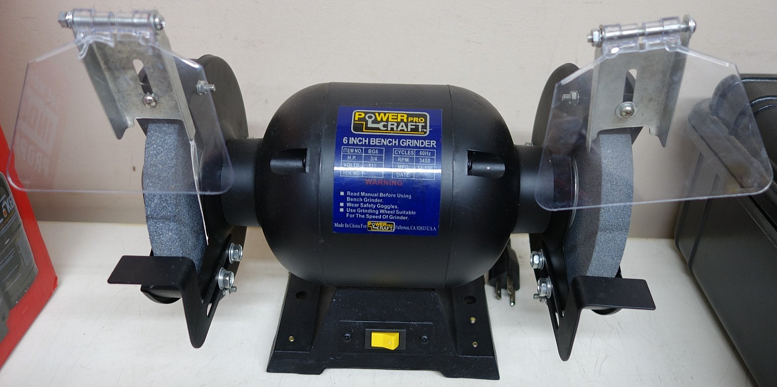 Power Pro Craft 6" bench grinder