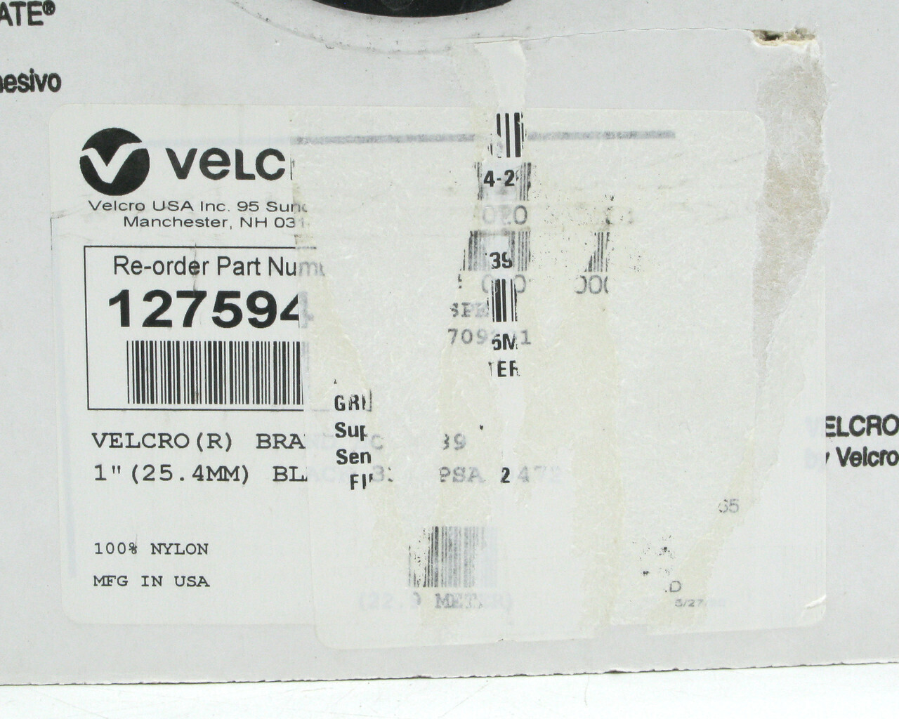 Velcro 127594 1" Mil-Spec Hook Adhesive, 75ft