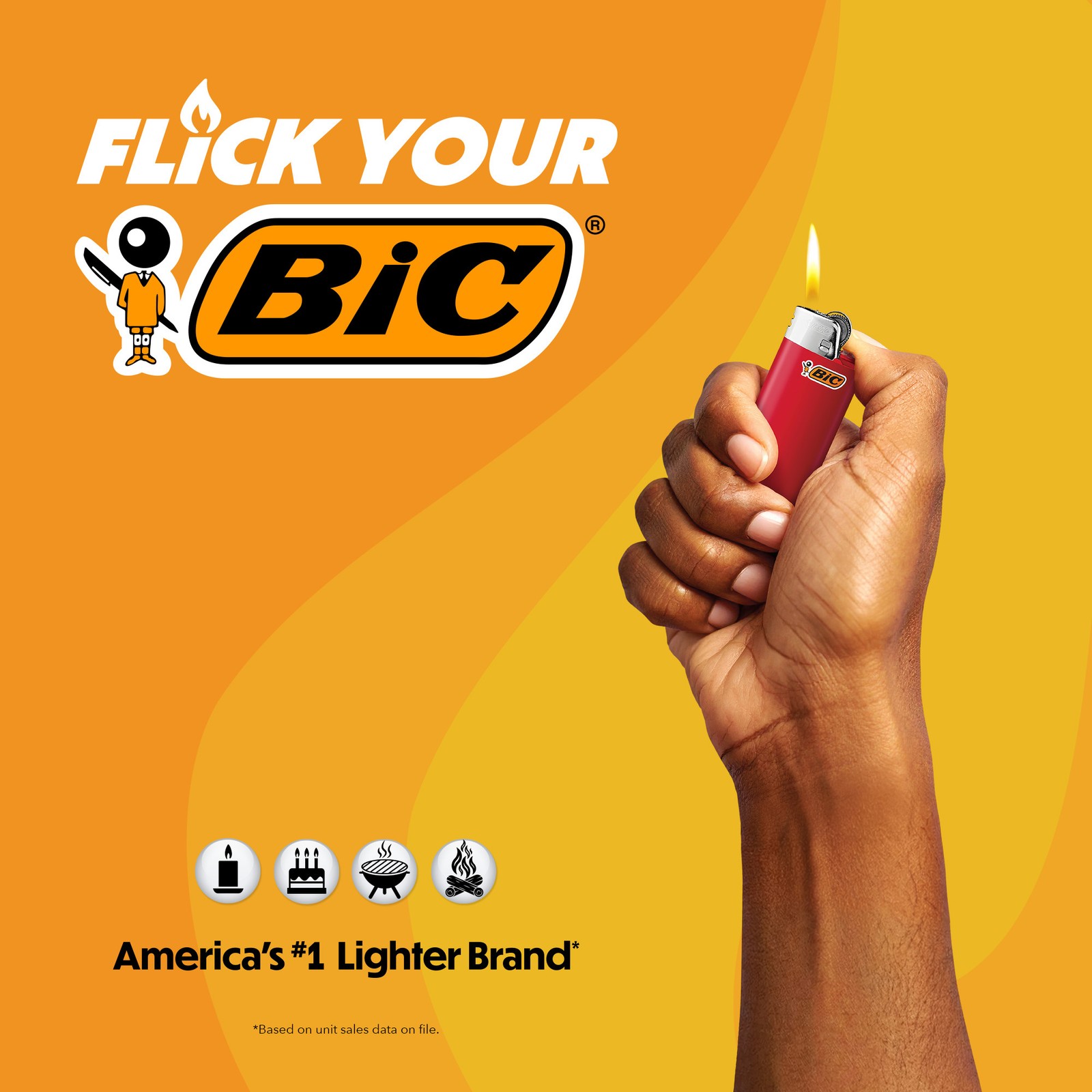 BIC Maxi Pocket Lighters, Special Edition High Standards, 8-Pack