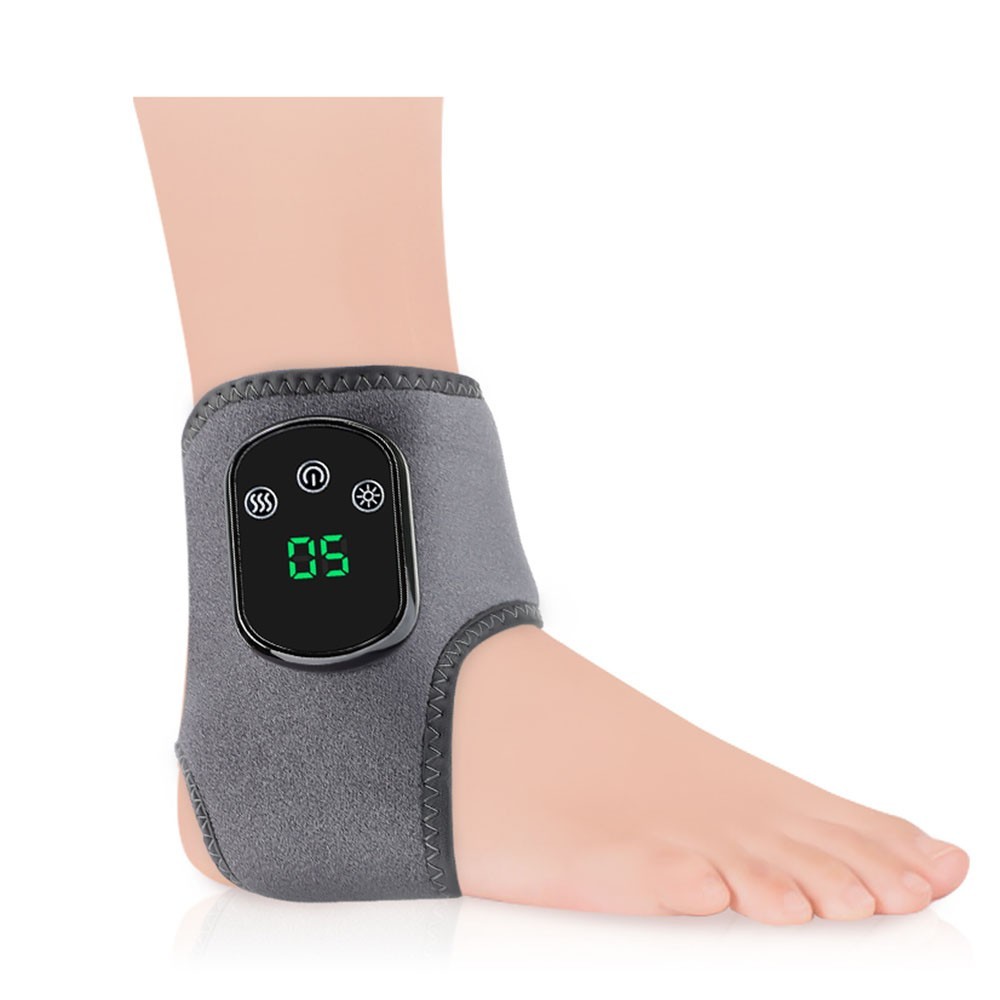 Cordless Foot and Ankle Massager 3 level Vibration 5 Heating Adjustable Pad
