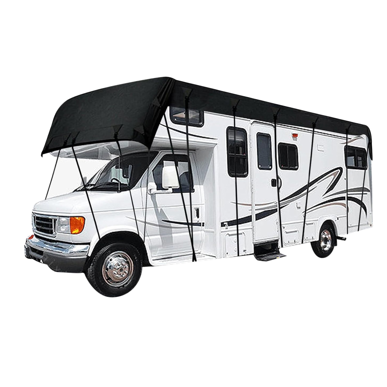 Rv Roof Cover 210D Oxford Cloth Camper Cover - Wind, Rain and Snow Proof