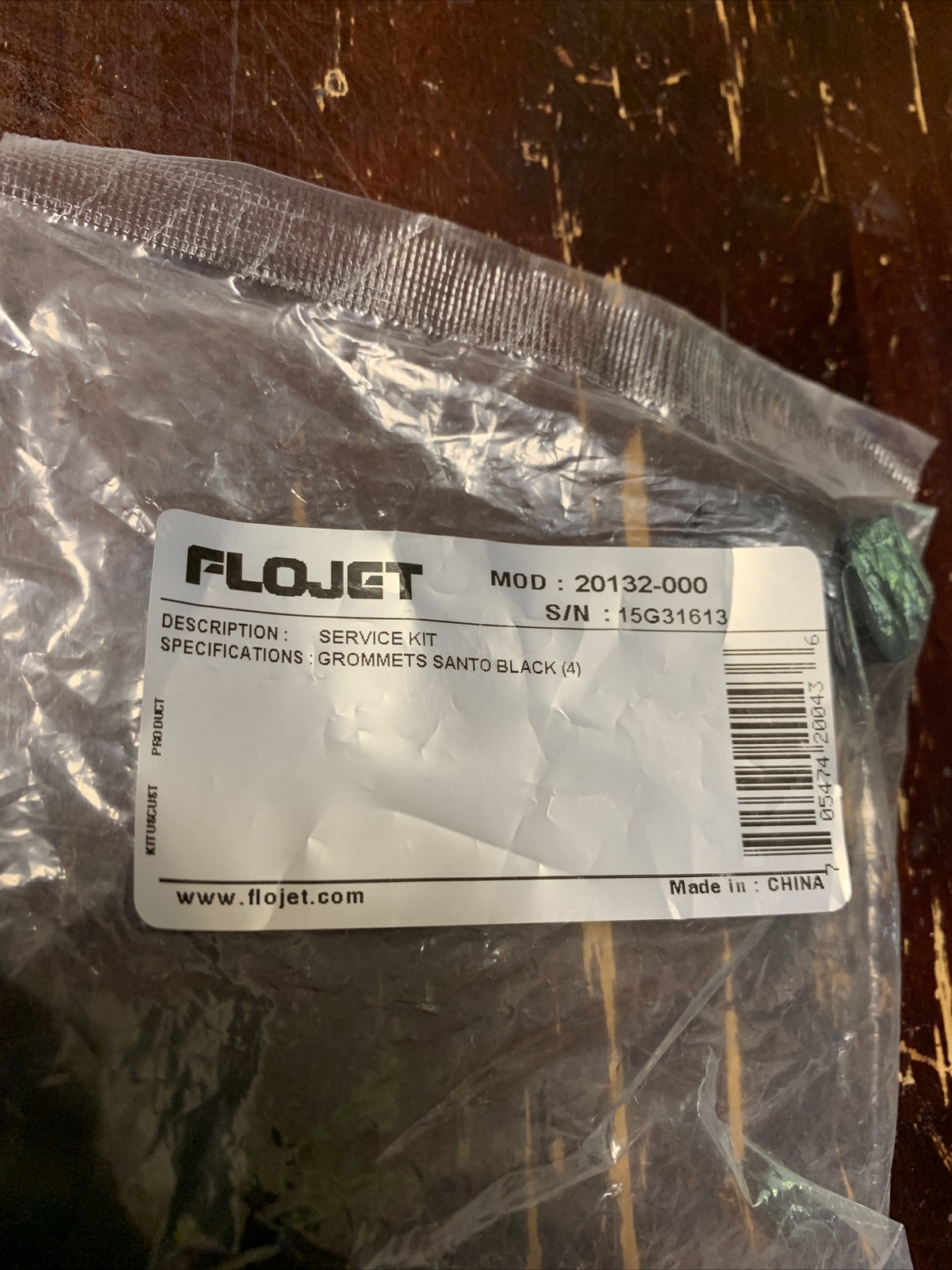 New Flojet 4 Grommets Santo Black Service Kit