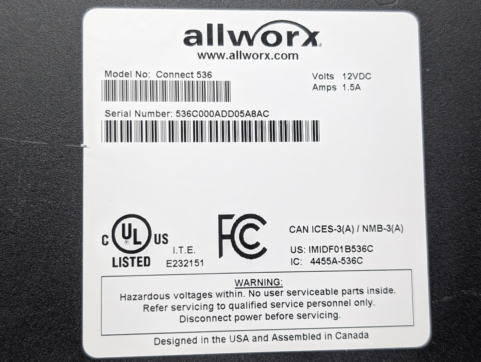Allworx Connect 536 IP PBX VoIP Phone System Server - Unit Only