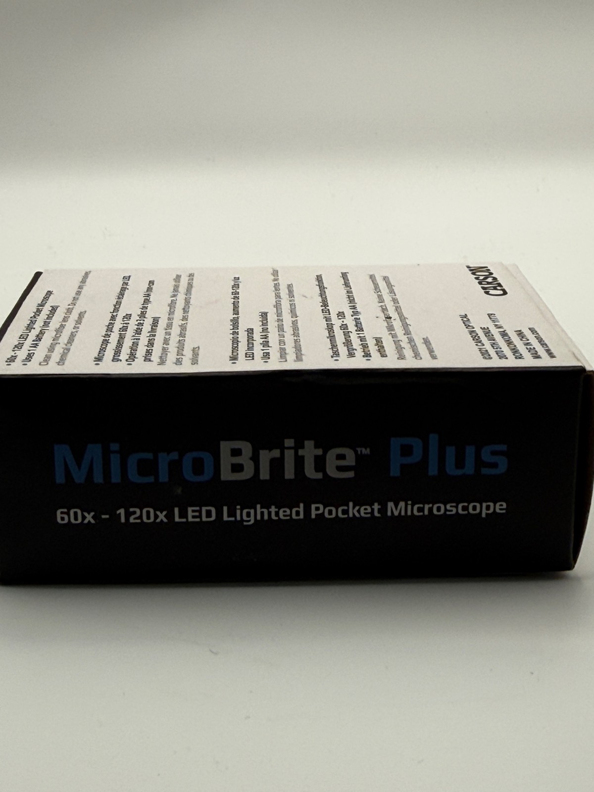 Carson MicroBrite Plus Pocket Microscope Black 60x-120x LED Lighted Portable ...