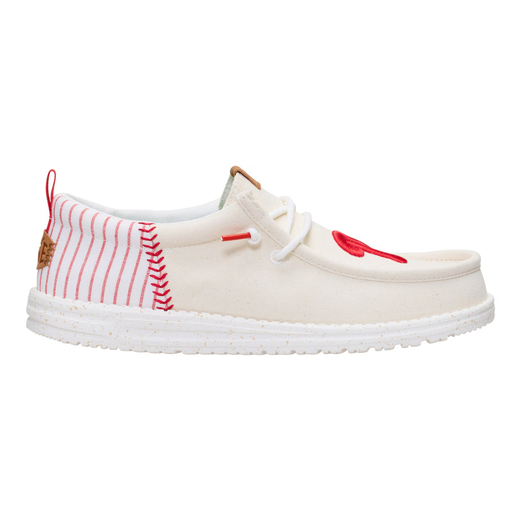 [SALE]- Men's Philadelphia Phillies Hey Dude White Wally Casual Slip On Shoes