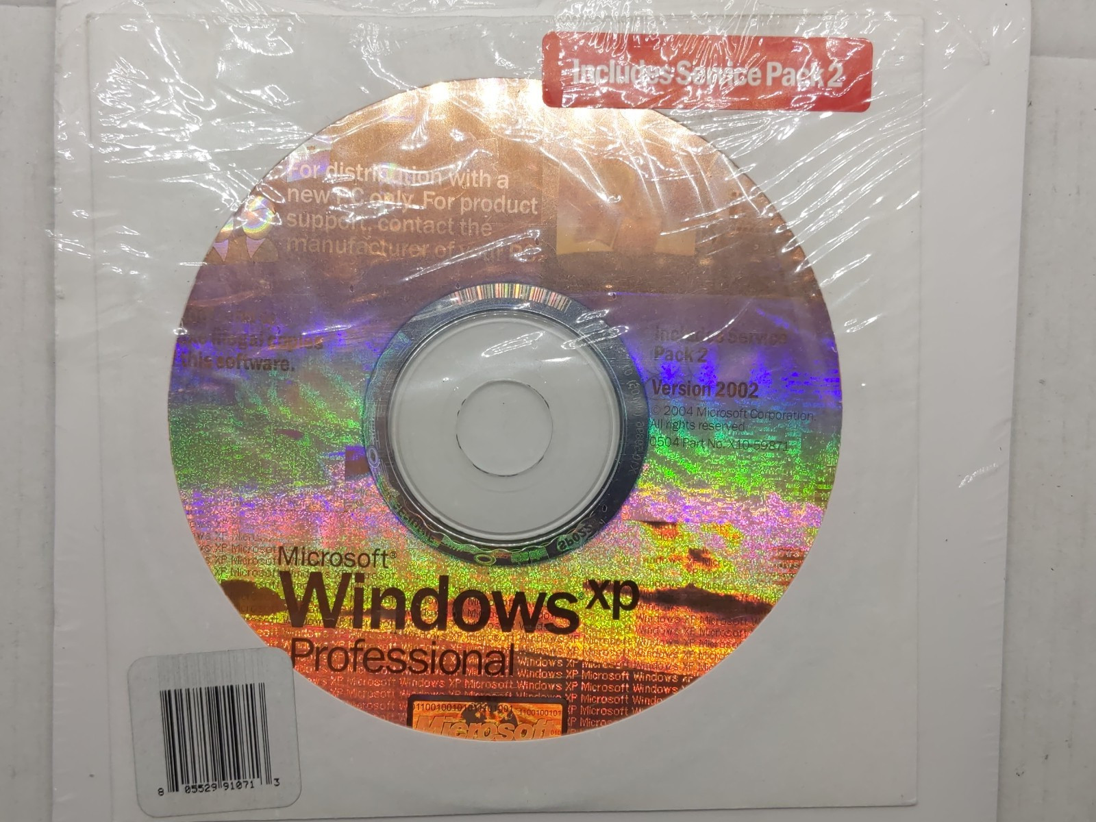 MICROSOFT WINDOWS XP PROFESSIONAL with SP2 with PRODUCT KEY - SEALED