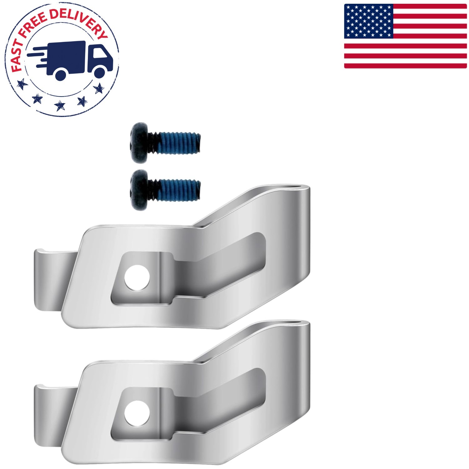 42-70-0495 Stainless Steel Belt Clips - Convenient Hook Kit for Impact Drivers