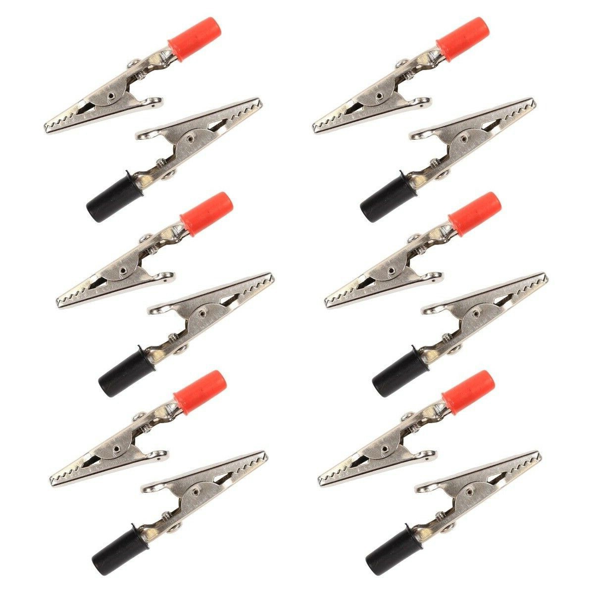 12pc Clip Negative Positive Insulated Post Electrical Clamp SHOCKPROOF