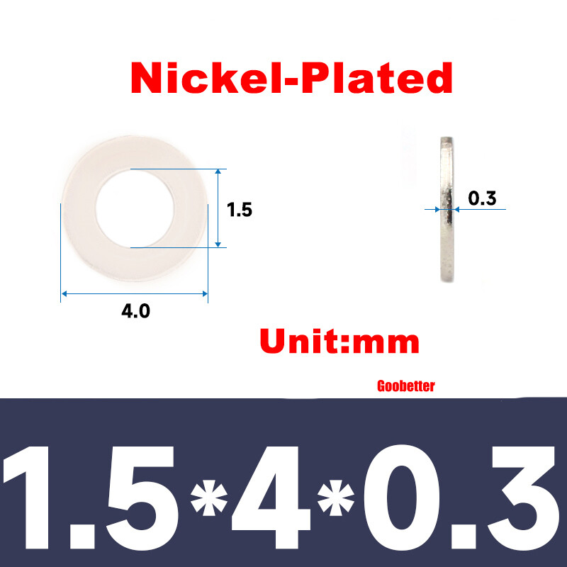 M1.4 M1.5 M1.6 M1.7 M2~M6 Carbon Steel Flat Washers Metal Small Gaskets Spacer