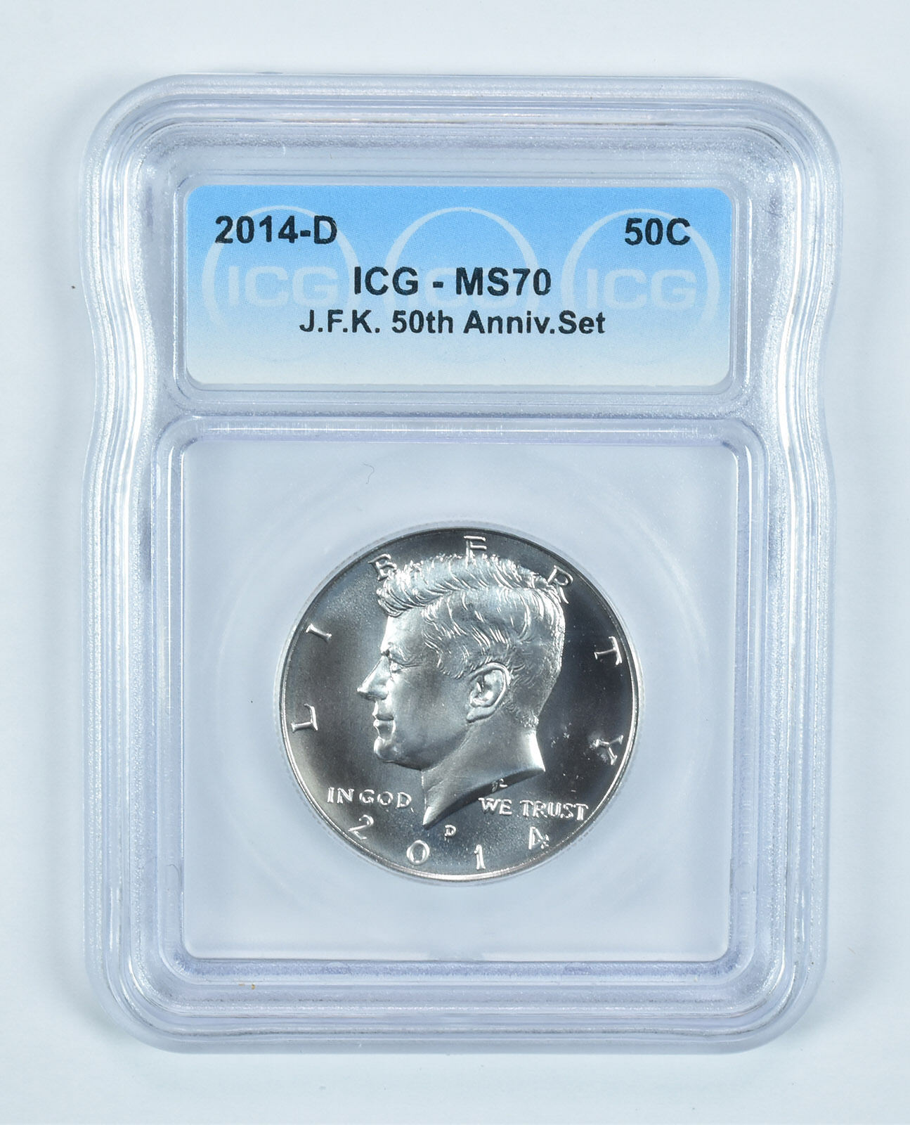 2014-D Kennedy Half Dollar 50th Anniversary Set MS70 ICG
