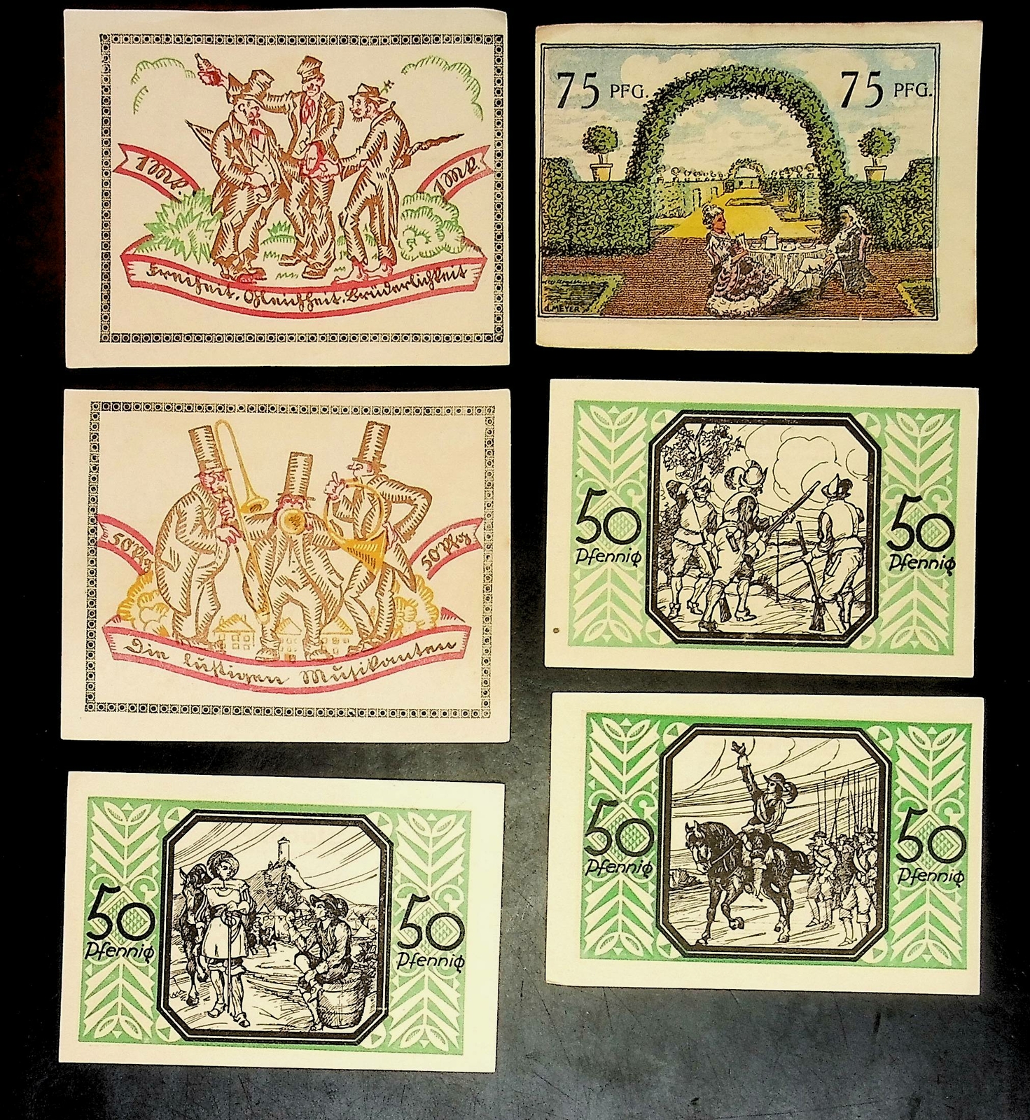 1921 Germany STOCKHEIM 50 75 100  Phennig Banknote / Notgeld