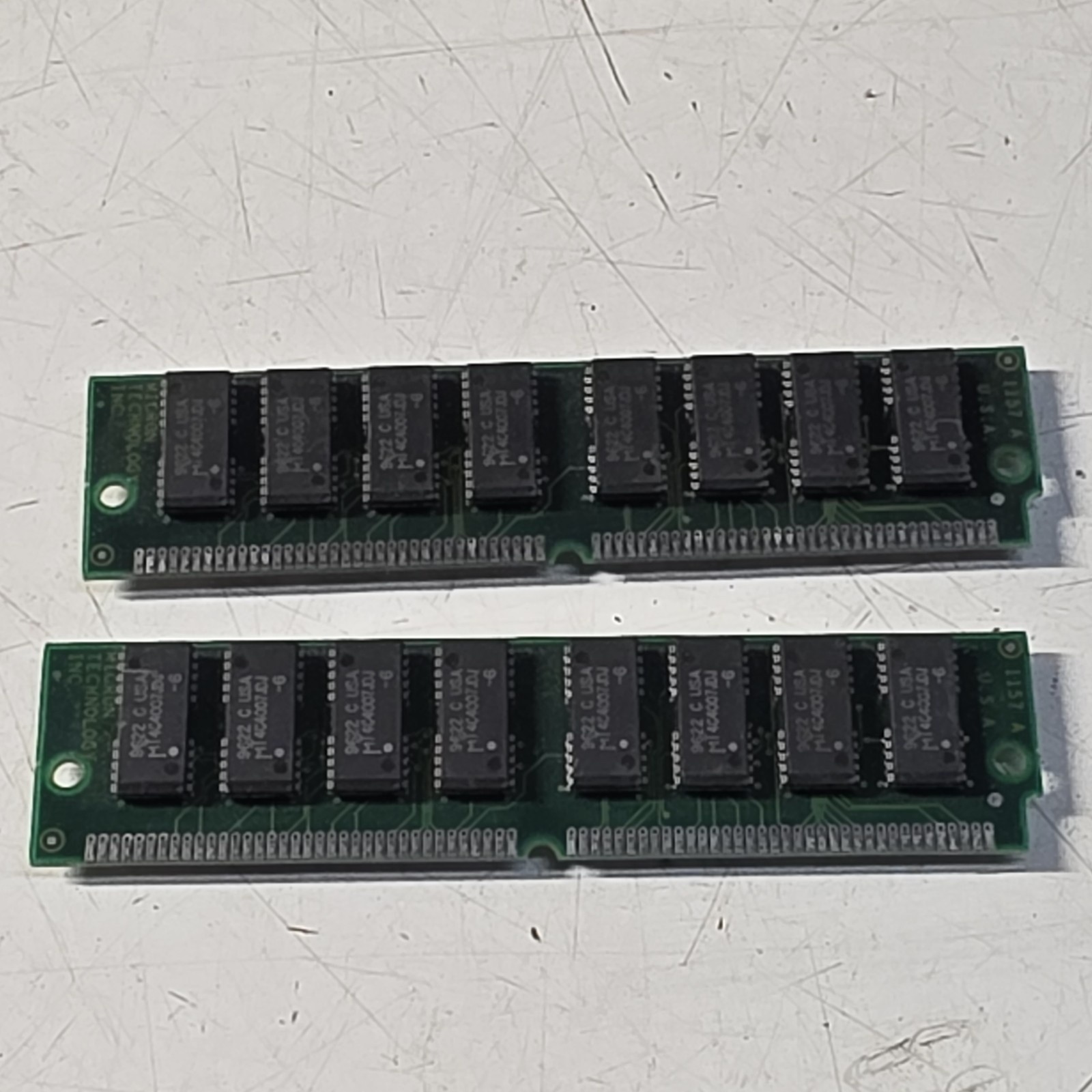 Vintage 72-Pin SIMM EDO RAM 2x 8MB (16MB Total) 2Mx32-6 60ns Pair
