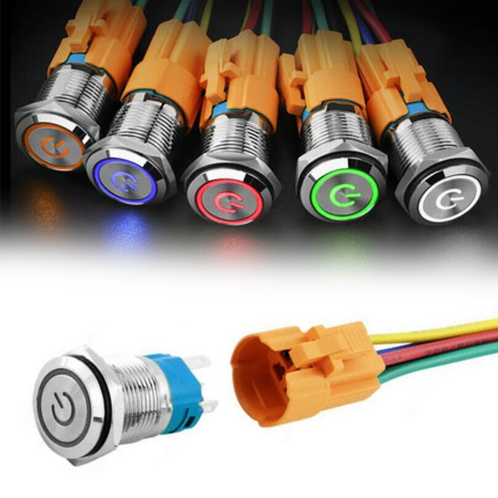 High Quality Hot Sale Button Switch Push 16mm With Wire Socket Harness
