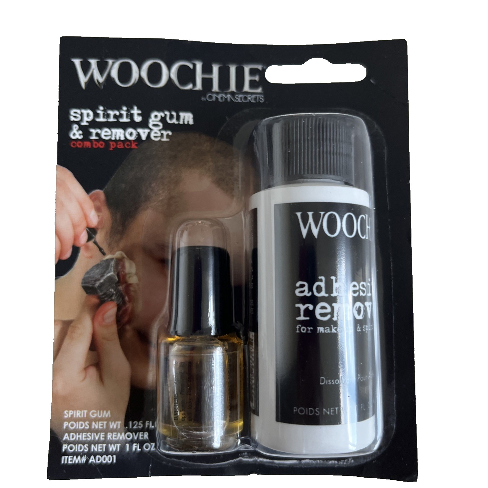 Spirit Gum&Remover SPFX Glue 2-Piece Set-Halloween Costume Prosthetic Makeup-Kit