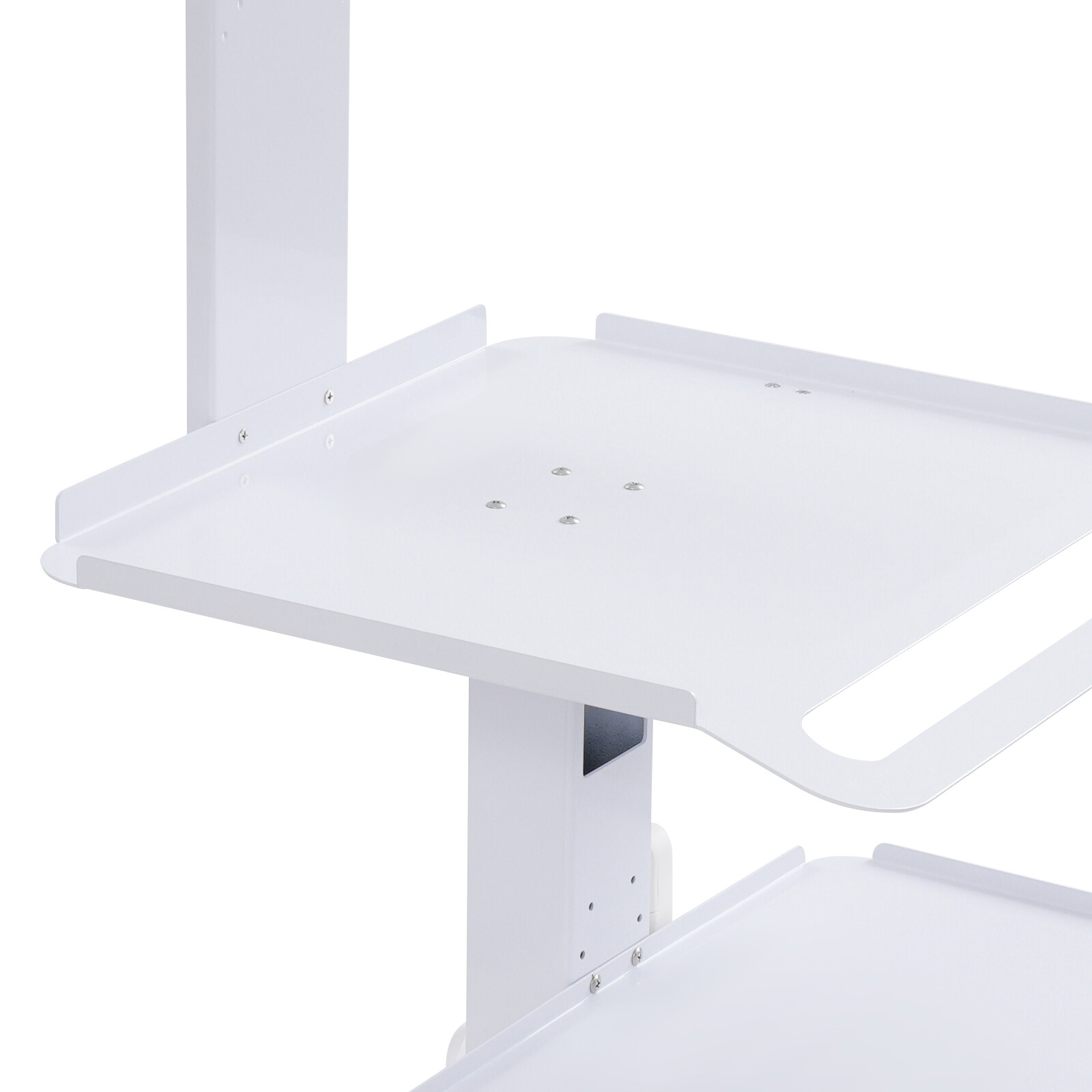 Adjustable Rolling Computer Cart Hospital Beauty Spa Trolley Cart Rolling Cart