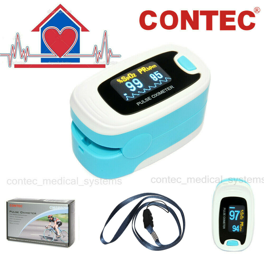 Home use Finger Pulse Oximeter Blood Oxygen Saturation Monitor SpO2 Color OLED