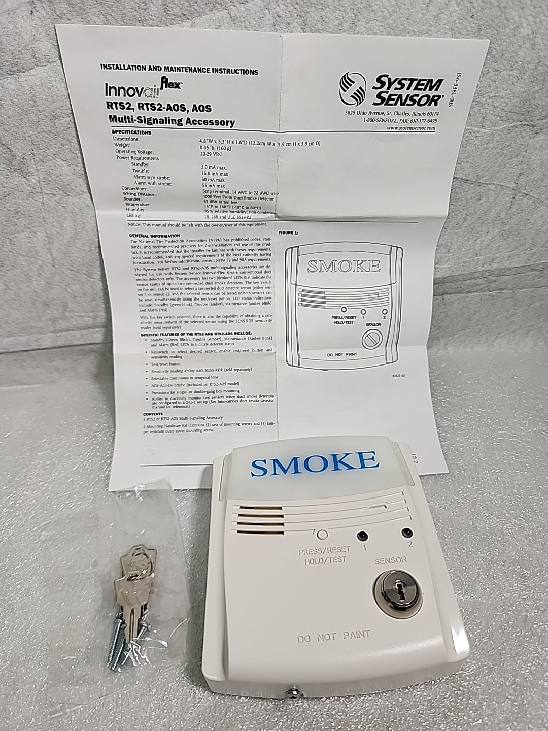 System Sensor RTS2-AO2  Innovair Flex Multi-Signaling Smoke Detector Accessory