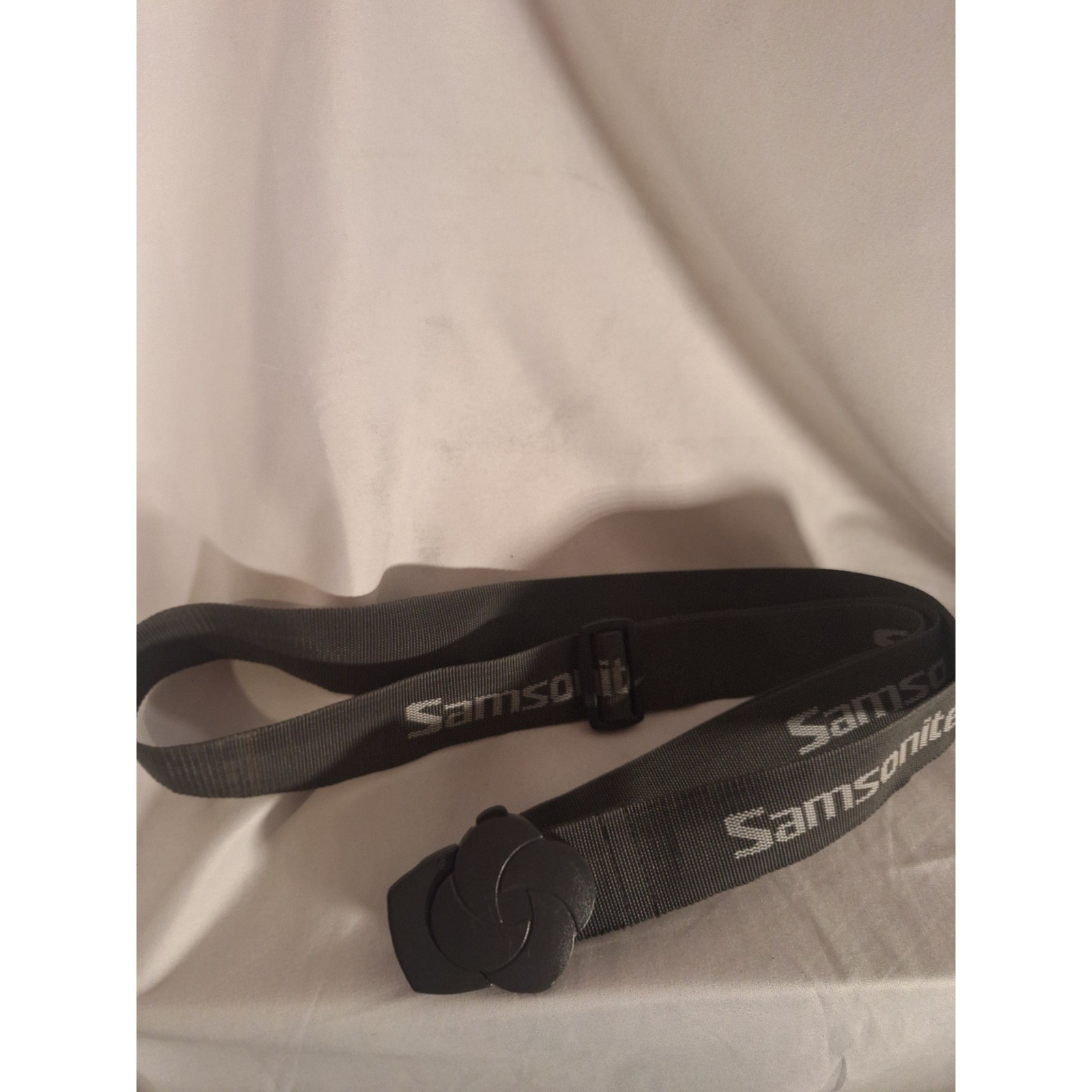 Samsonite Adjustable Luggage Strap Black Logo Print Heavy Duty Suitcase Belt