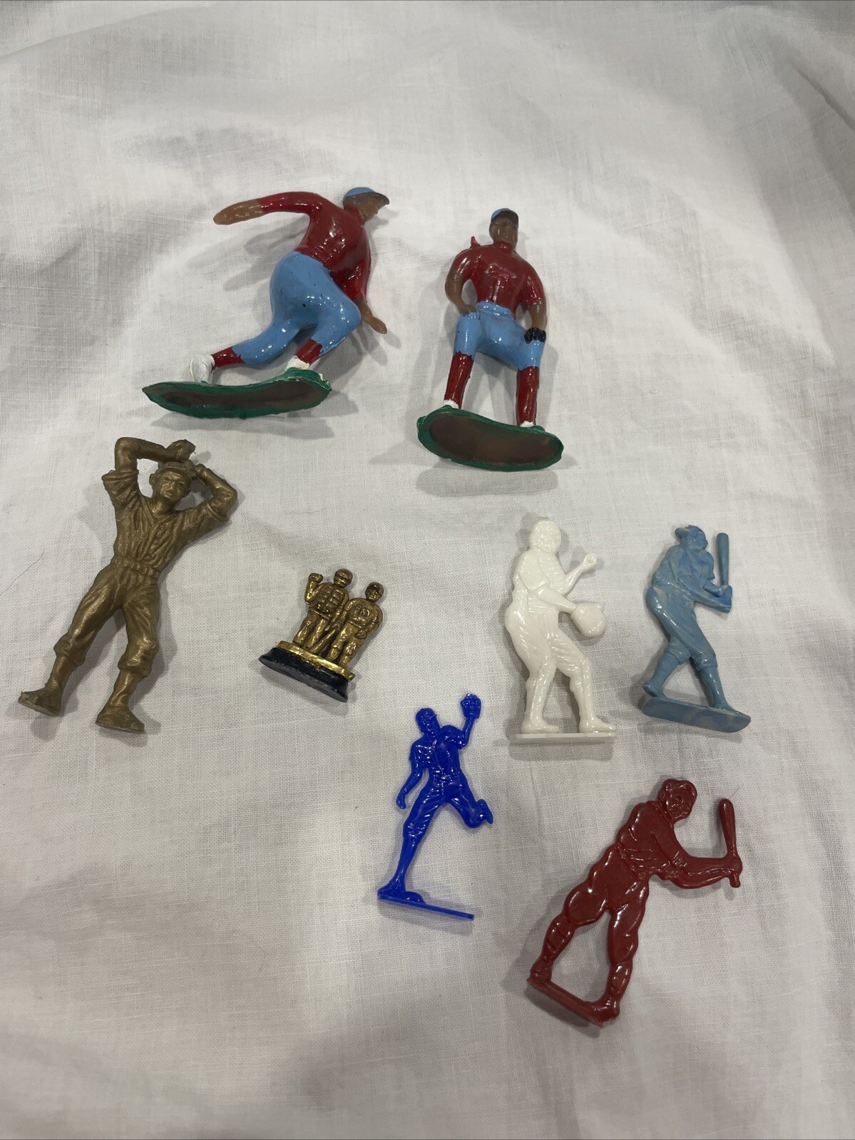 Vintage Baseball Player Cake Toppers
