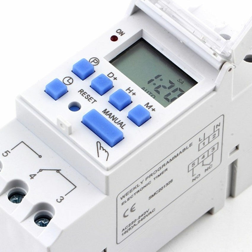 Digital LCD Power Programmable DIN Rail Timer Time Switch Relay Suitable for AU