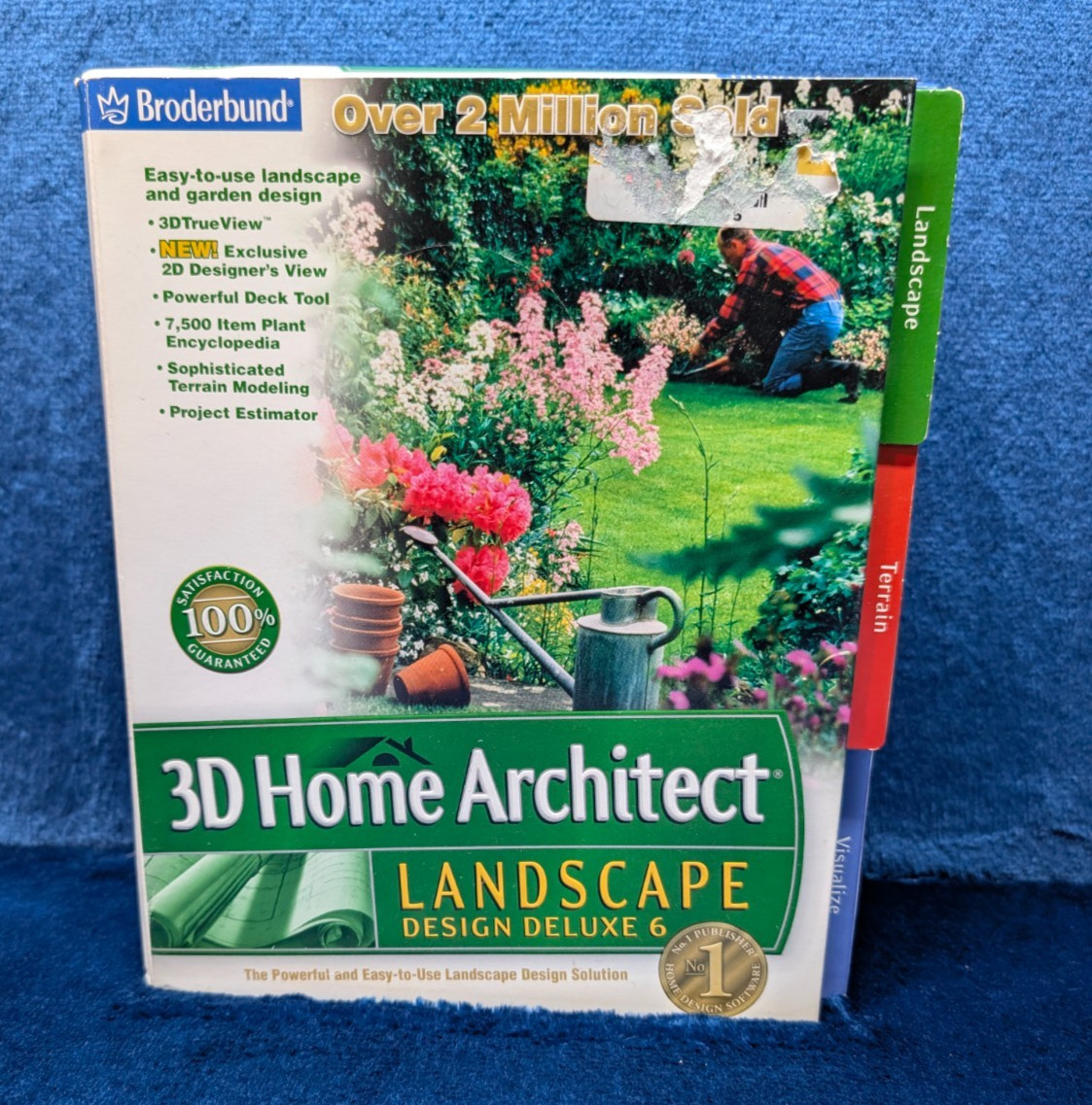 Broderbund 3D Home Architect LANDSCAPE DESIGN DELUXE 6 Big Box Windows CD-ROM