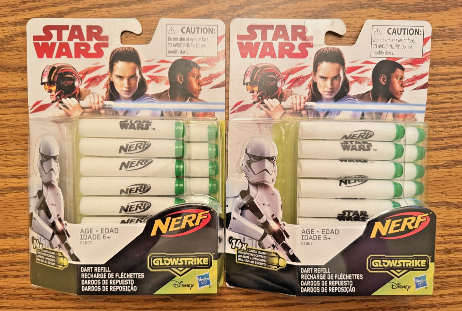 Disney Nerf Star Wars Glowstrike 14 Dart Refill Pack New (LOT OF 2)