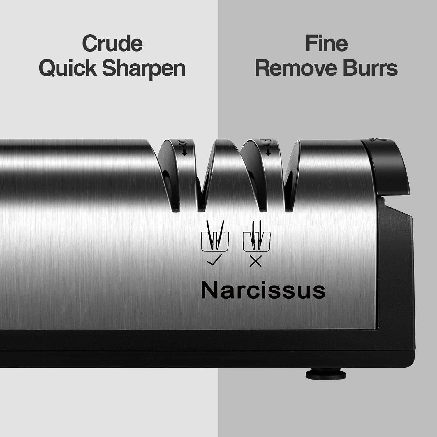 Professional Electric Knife Sharpener with Scissors Attachment - 2 Stage Designs